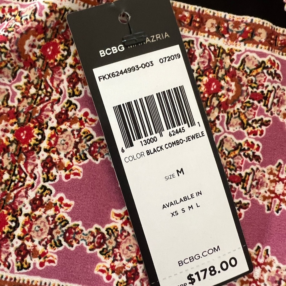 NWT BCBGMAXAZRIA Jewele Printed A-Line Sleeveless Dress - Size M - Picture 8 of 9